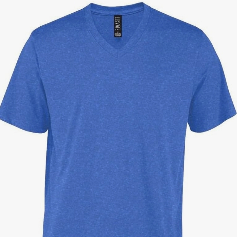 Elevate Men's V-Neck T-Shirt in Heather Royal